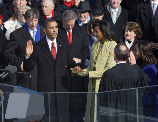 Obama Takes the Oath