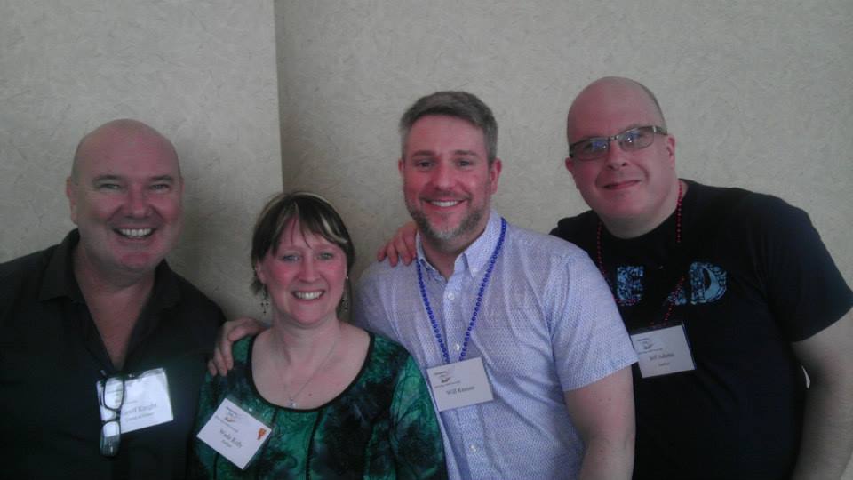 Wade Kelly, along with author Gefforey Knight and us at Rainbow Con 2014.